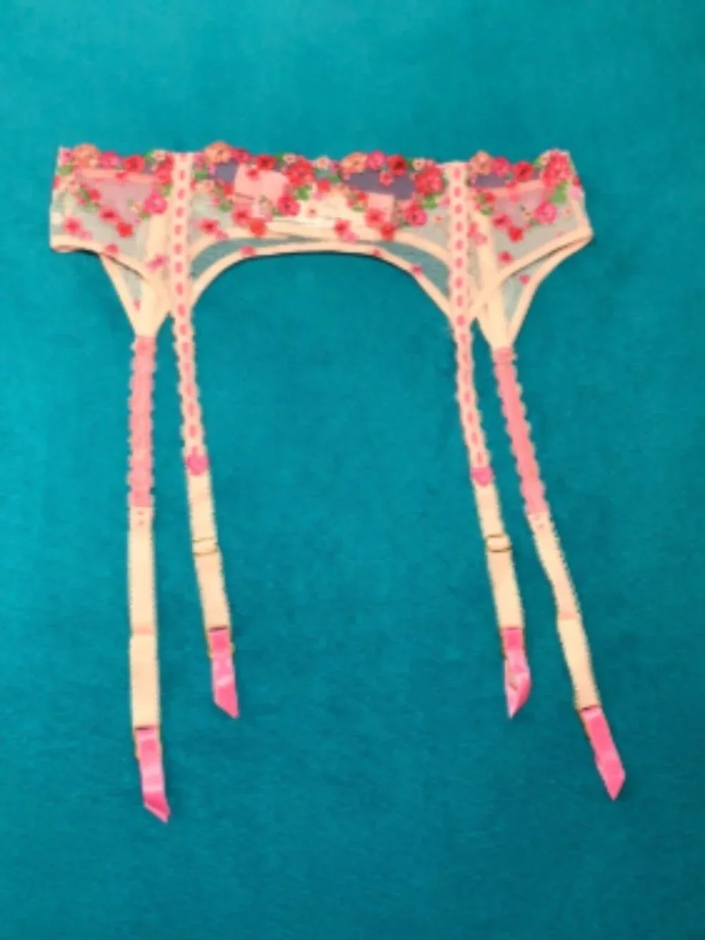 Victoria's Secret Dream Angels Hearts & Roses Embroidery Garter Belt M/L XL/XXL - Picture 7 of 10